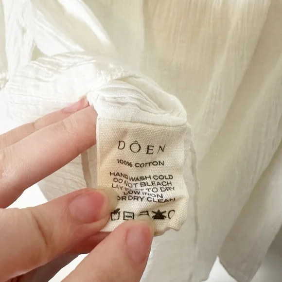 Doen Anneth Blouse Top Salt Cream Lace Medium - Picture 8 of 11